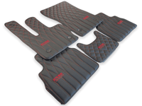 Leather Floor Mats For Mercedes-Benz G Class 1990–2018 W463 ER56 Design - AutoWin