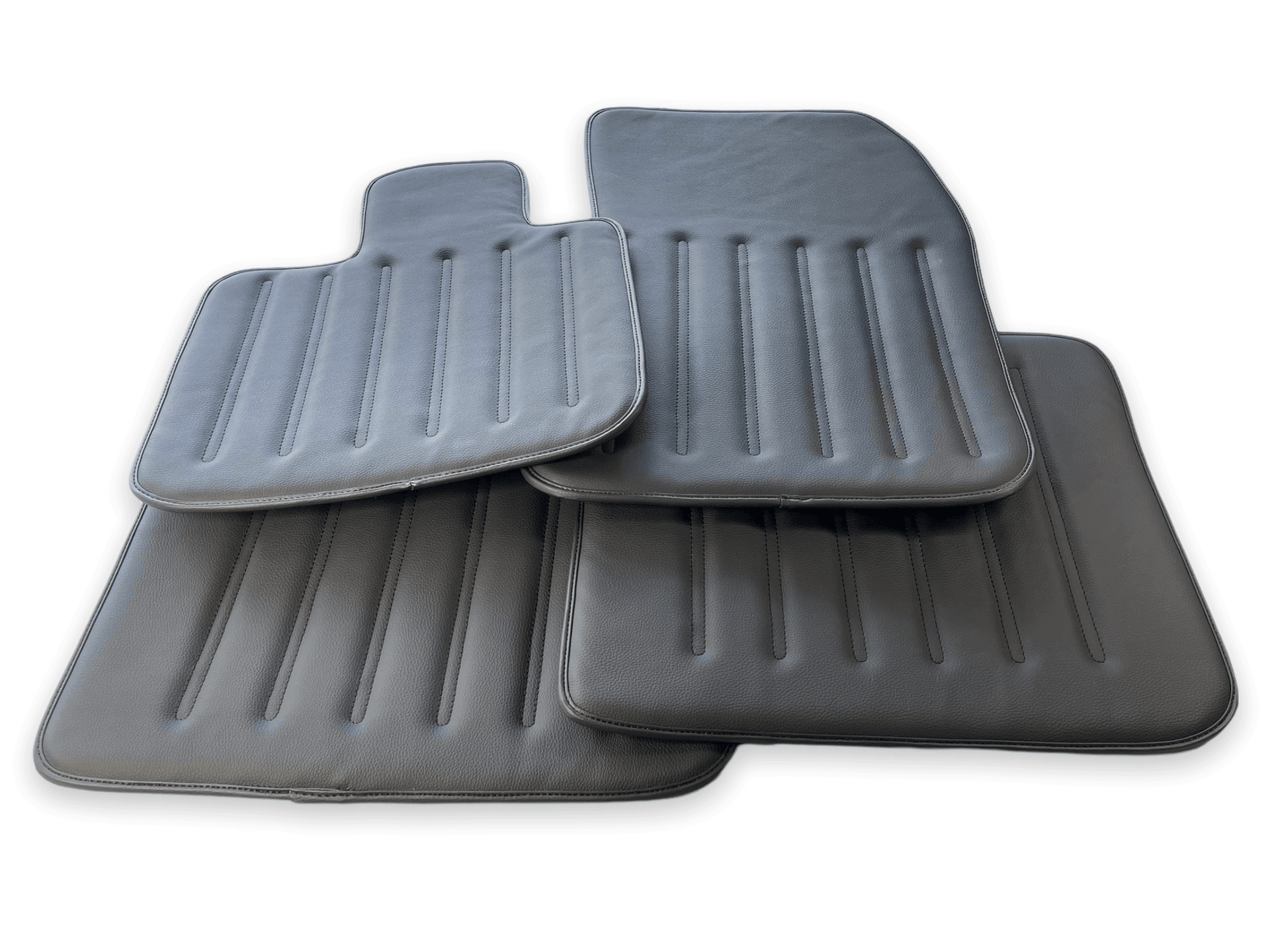 Leather Floor Mats For Rolls Royce Black Badge Cullinan Rr312018-2023 Black - AutoWin