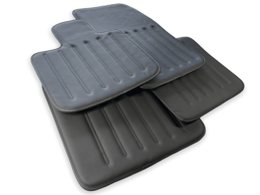 Leather Floor Mats for Rolls Royce Black Badge Phantom VIII (2017-2024) Black - AutoWin
