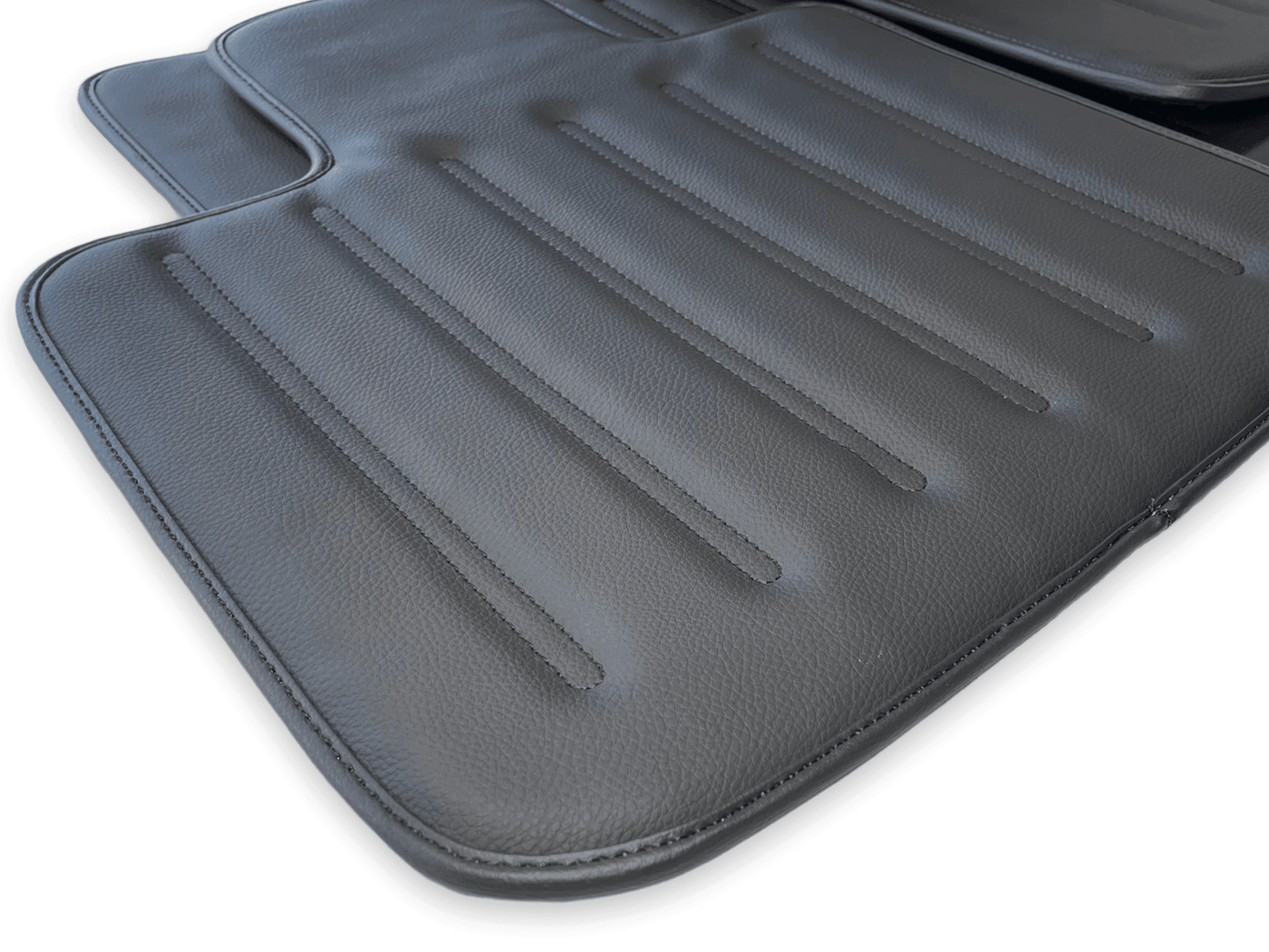 Leather Floor Mats for Rolls Royce Black Badge Phantom VIII (2017-2024) Black - AutoWin