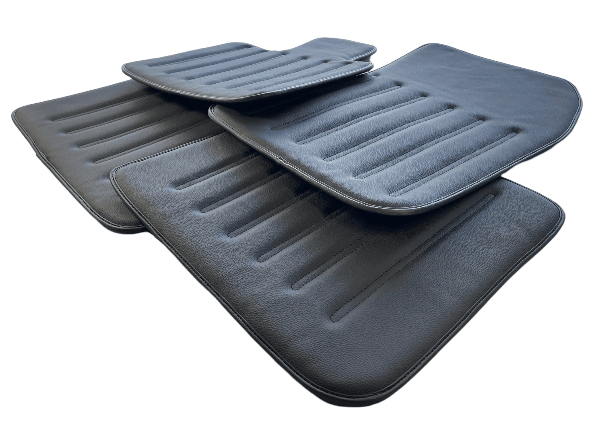 Leather Floor Mats For Rolls Royce Shadow 1965-1977 Black - AutoWin