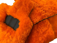 Orange Sheepskin Floor Mats For Bentley Flying Spur (2013-2019) Er56 Design Brand - AutoWin