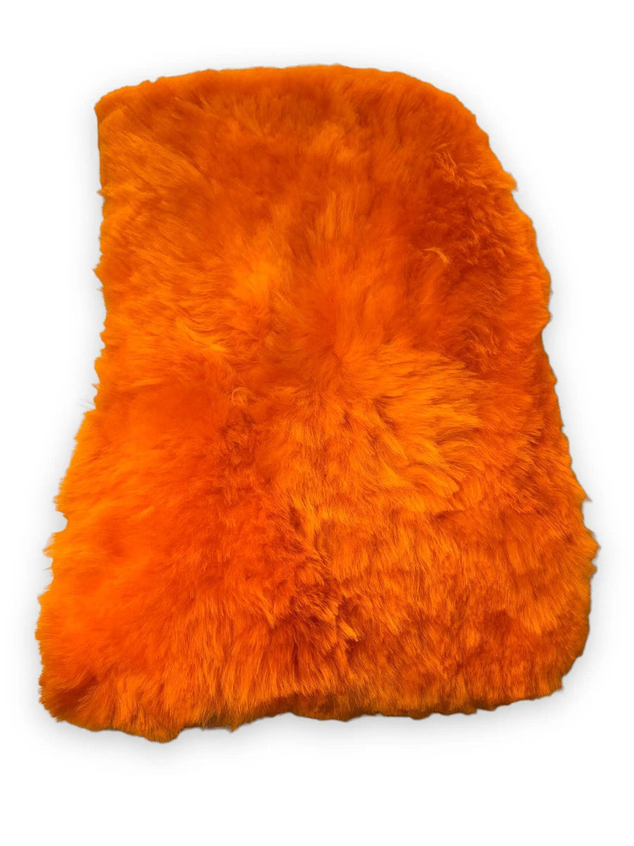 Orange Sheepskin Floor Mats For Bentley Flying Spur (2013-2019) Er56 Design Brand - AutoWin