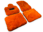 Orange Sheepskin Floor Mats For Rolls Royce Shadow 1965-1977 Er56 Design Brand - AutoWin