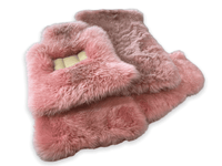 Pink Sheepskin Floor Mats For Rolls Royce Phantom Drophead Coupe 2007–2016 Er56 Design Brand - AutoWin