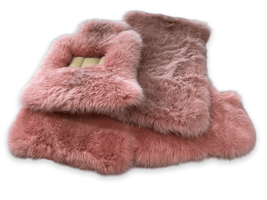 Pink Sheepskin Floor Mats For Rolls Royce Phantom Drophead Coupe 2007–2016 Er56 Design Brand - AutoWin