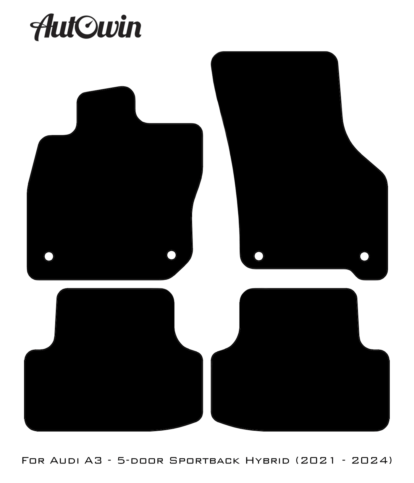 Red Floor Mats for Audi A3 - 5-door Sportback (MHEV) Mild Hybrid Electric Vehicle (2021 - 2024) | ER56 Design - AutoWin