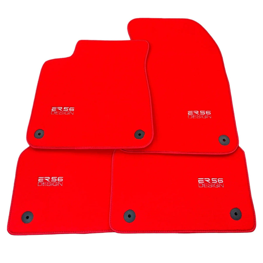 Red Floor Mats for Audi A4 - B7 Avant (2005-2008) | ER56 Design - AutoWin