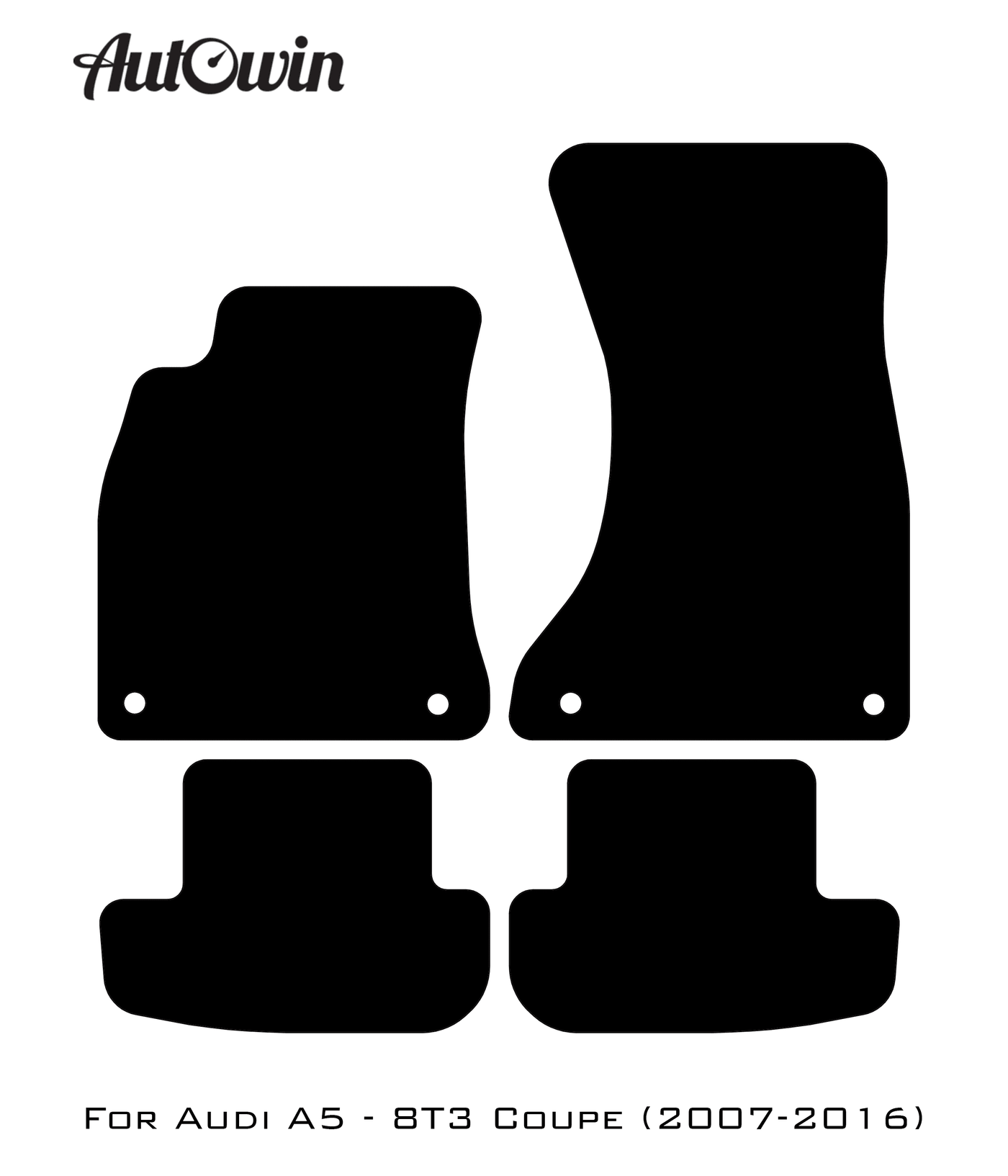 Red Floor Mats for Audi A5 - 8T3 Coupe (2007-2016) | ER56 Design - AutoWin