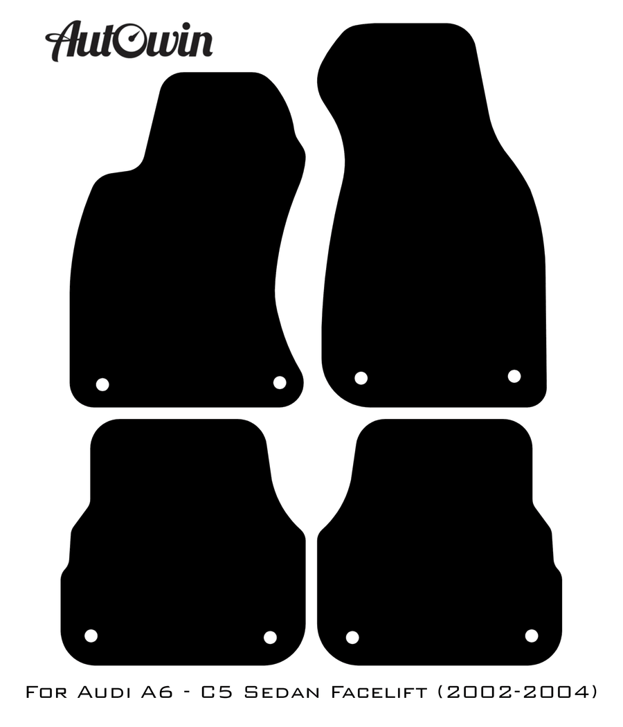 Red Floor Mats for Audi A6 - C5 Sedan Facelift (2002-2004) | ER56 Design - AutoWin