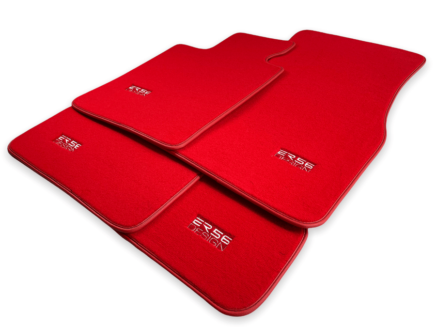 Red Floor Mats For BMW 3 Series E46 Coupe - ER56 Design Brand - AutoWin