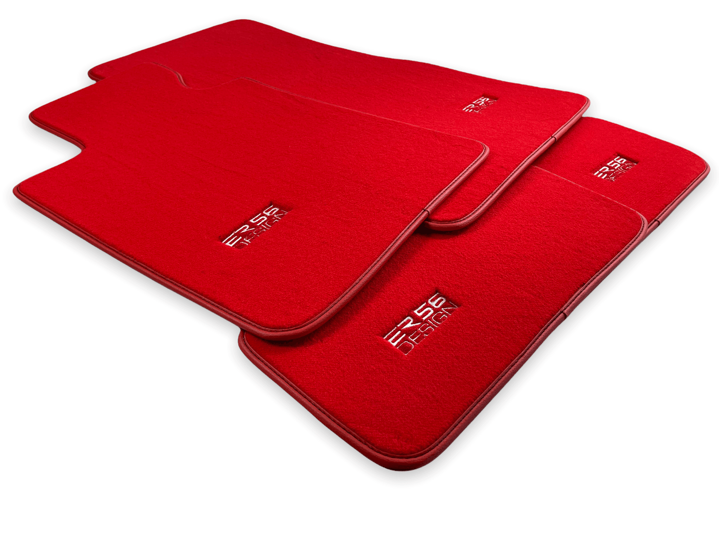 Red Floor Mats For BMW 3 Series E46 Coupe - ER56 Design Brand - AutoWin
