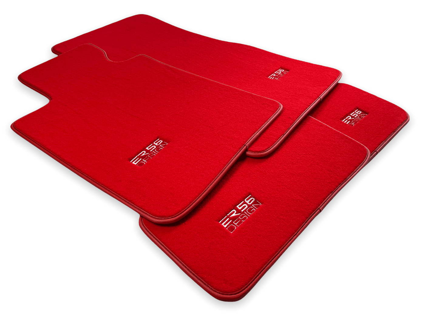 Red Floor Mats For BMW 5 Series E39 - ER56 Design Brand - AutoWin