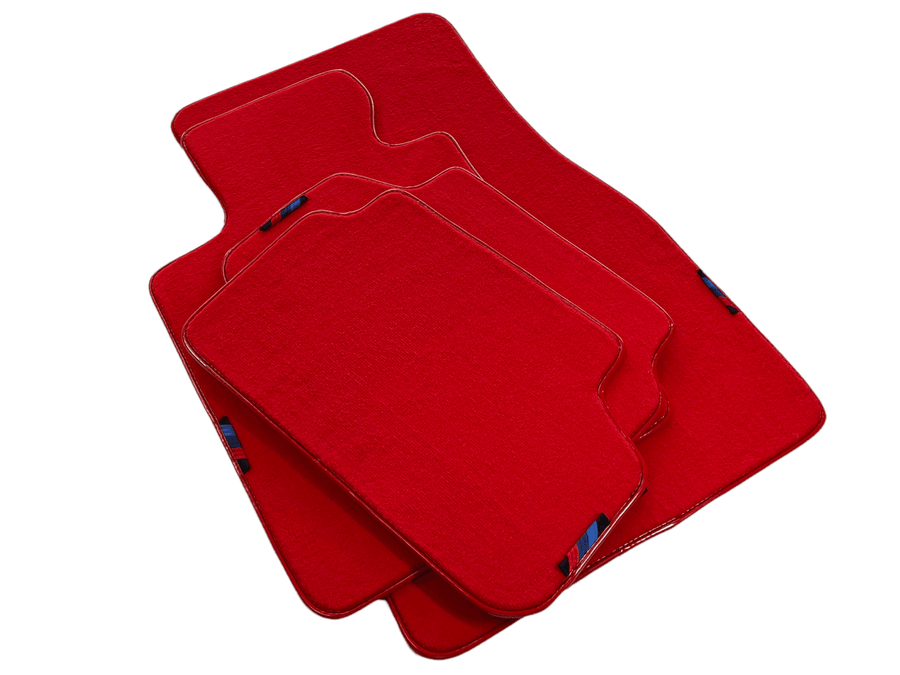Red Floor Mats For BMW M5 Series F90 With M Package AutoWin Brand - AutoWin