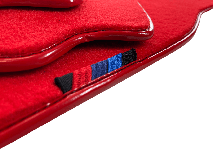 Red Floor Mats For BMW M5 Series F90 With M Package AutoWin Brand - AutoWin