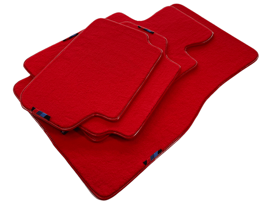 Red Floor Mats For BMW X5 Series E53 With M Package AutoWin Brand - AutoWin