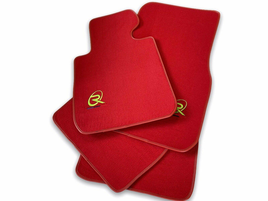 Red Floor Mats For BMW X5M F95 SUV ROVBUT Brand Tailored Set Perfect Fit Green SNIP Collection - AutoWin