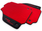 Red Floor Mats For Ferrari 458 Italia 2009-2015 Black Alcantara Leather - AutoWin