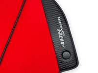 Red Floor Mats For Ferrari 488 Spider 2015-2022 Carbon Fiber - AutoWin