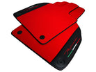 Red Floor Mats for Lamborghini Aventador With Black Leather - AutoWin