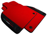 Red Floor Mats for Lamborghini Aventador With Black Leather - AutoWin