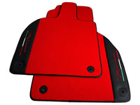 Red Floor Mats for Lamborghini Aventador With Black Leather - AutoWin