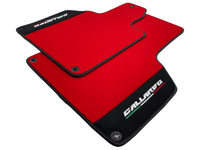 Red Floor Mats for Lamborghini Gallardo With Alcantara Leather - AutoWin