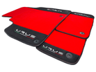 Red Floor Mats For Lamborghini Urus With Alcantara Leather - AutoWin