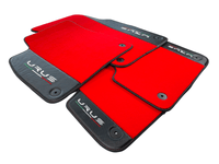 Red Floor Mats For Lamborghini Urus With Carbon Leather - AutoWin