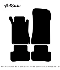 Red Floor Mats For Mercedes Benz CLK-Class A209 Convertible (2003-2010) | Limited Edition - AutoWin