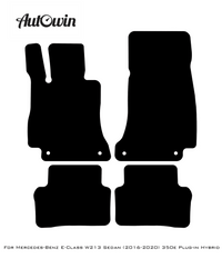 Red Floor Mats For Mercedes Benz E-Class W213 Sedan (2016-2020) Hybrid | Limited Edition - AutoWin