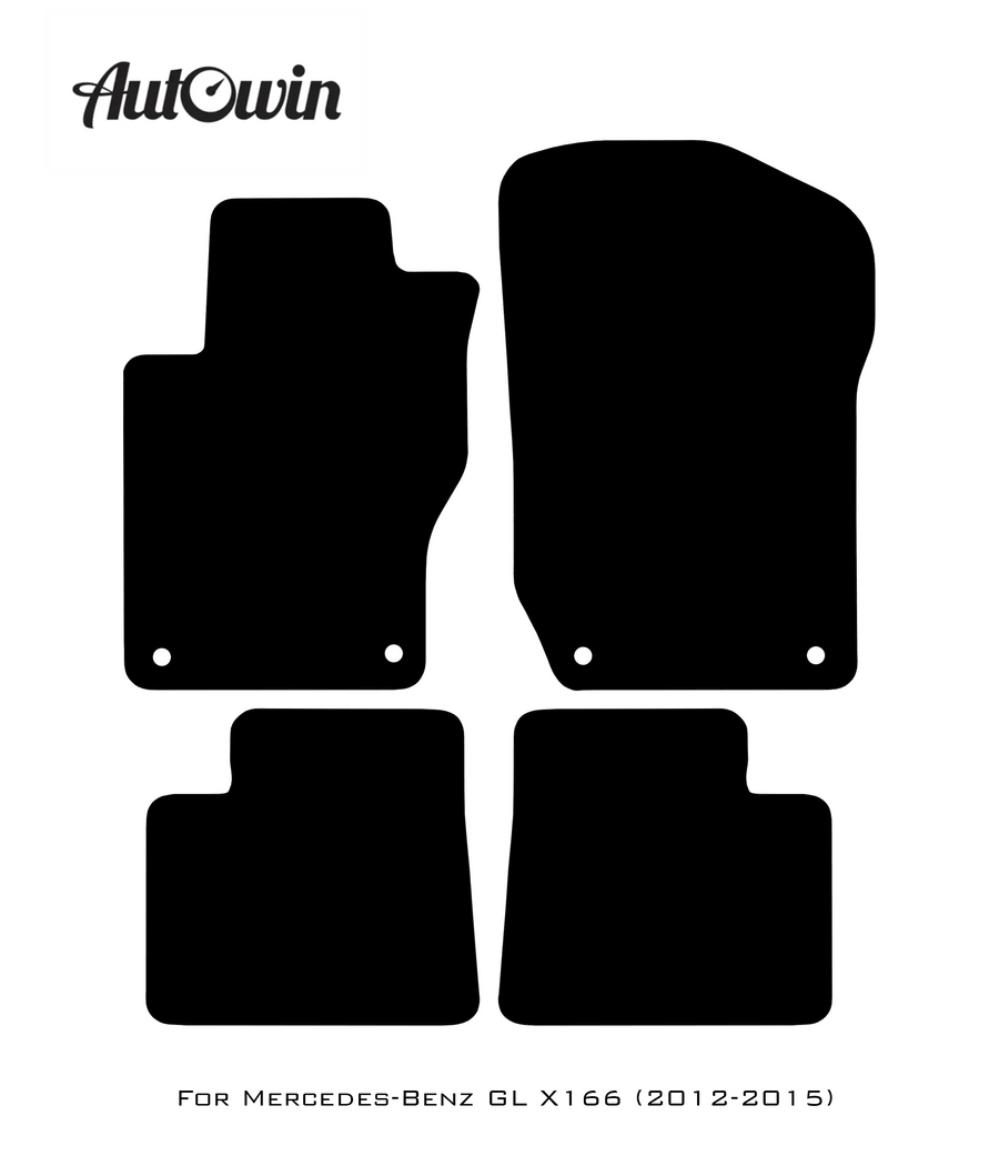 Red Floor Mats For Mercedes Benz GL-Class X166 (2012-2015) | Limited Edition - AutoWin