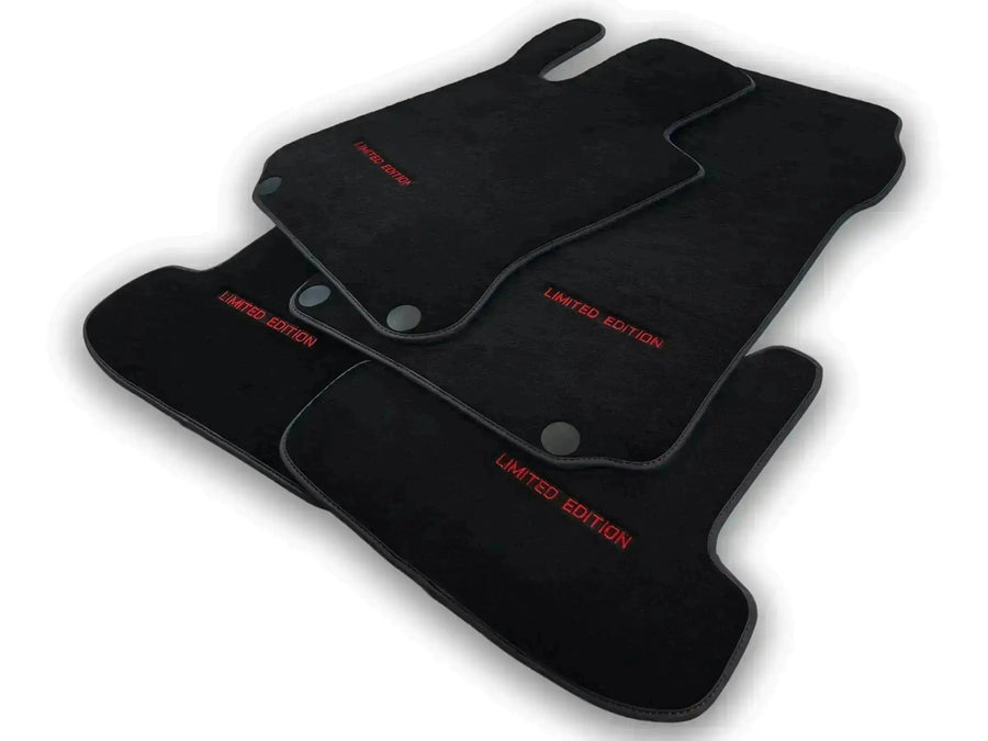 Red Floor Mats For Mercedes Benz GLK-Class X204 (2012-2015) | Limited Edition - AutoWin