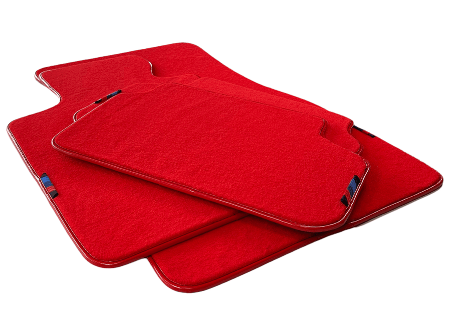 Red Mats For BMW M5 E28 With M Package AutoWin Brand - AutoWin