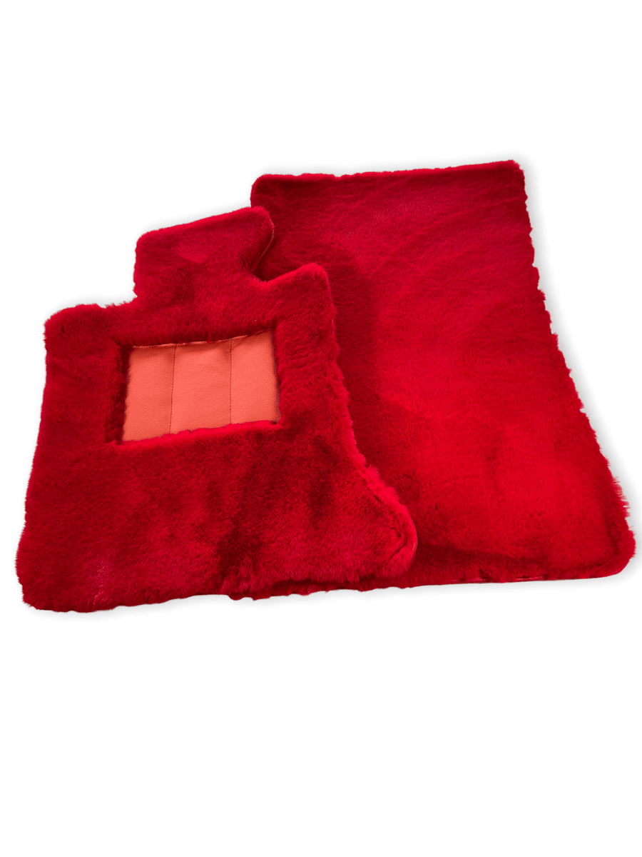 Red Sheepskin Floor Mats For Rolls Royce Cullinan Rr31 2018-2023 Er56 Design Brand - AutoWin