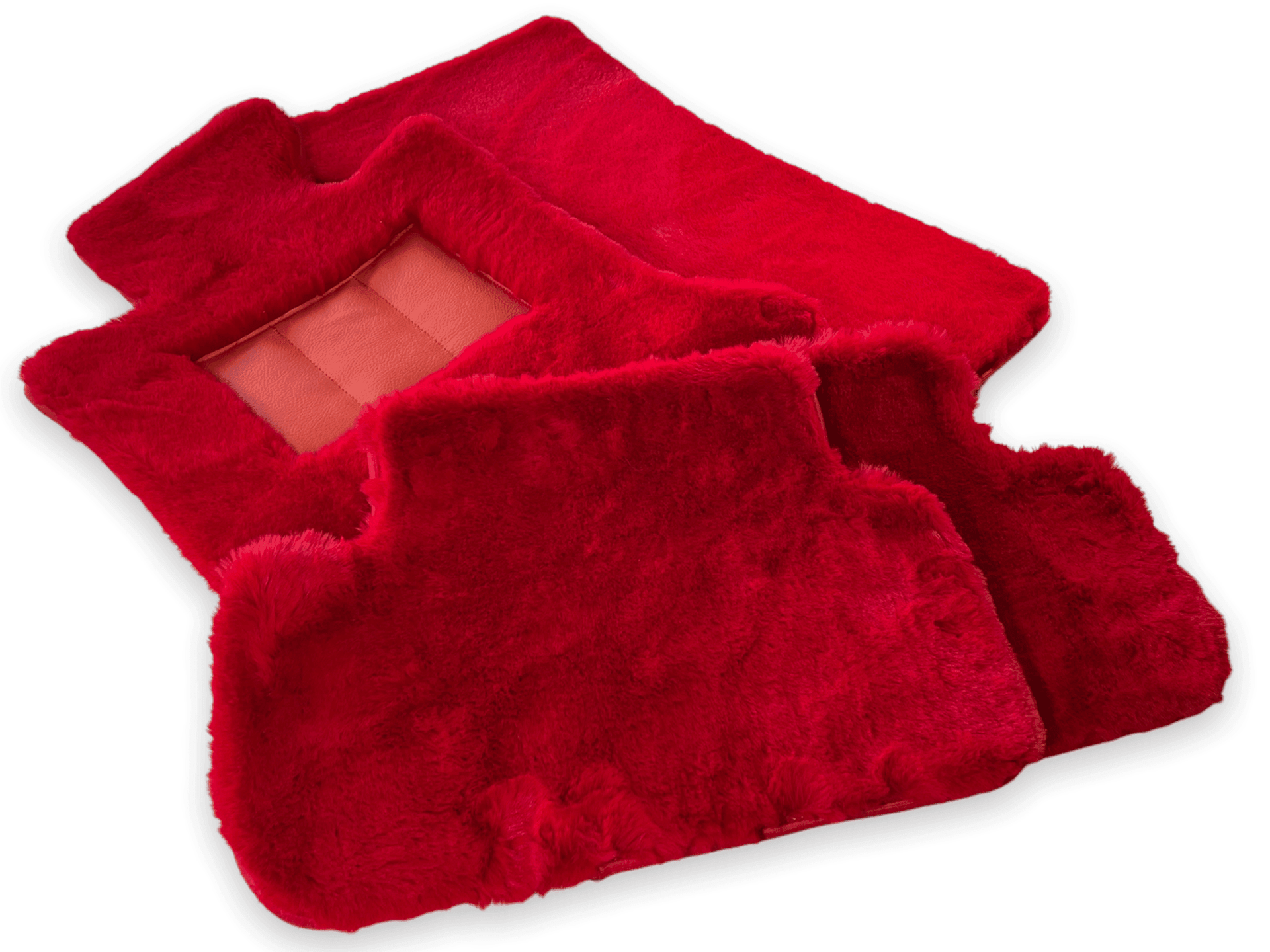 Red Sheepskin Floor Mats For Rolls Royce Phantom Drophead Coupe 2007–2016 Er56 Design Brand - AutoWin