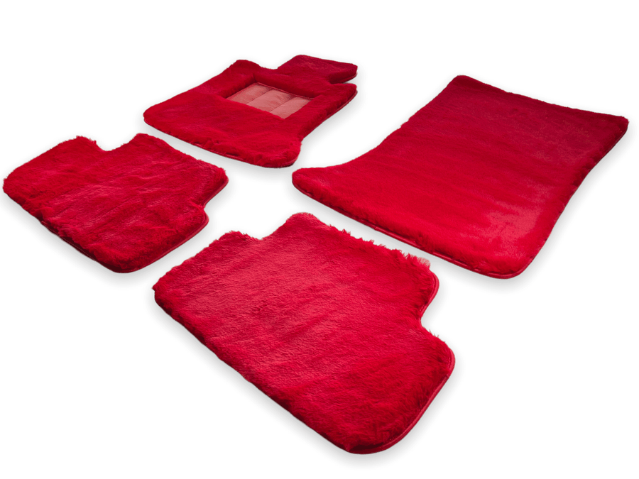 Red Sheepskin Floor Mats For Rolls Royce Phantom Drophead Coupe 2007–2016 Er56 Design Brand - AutoWin