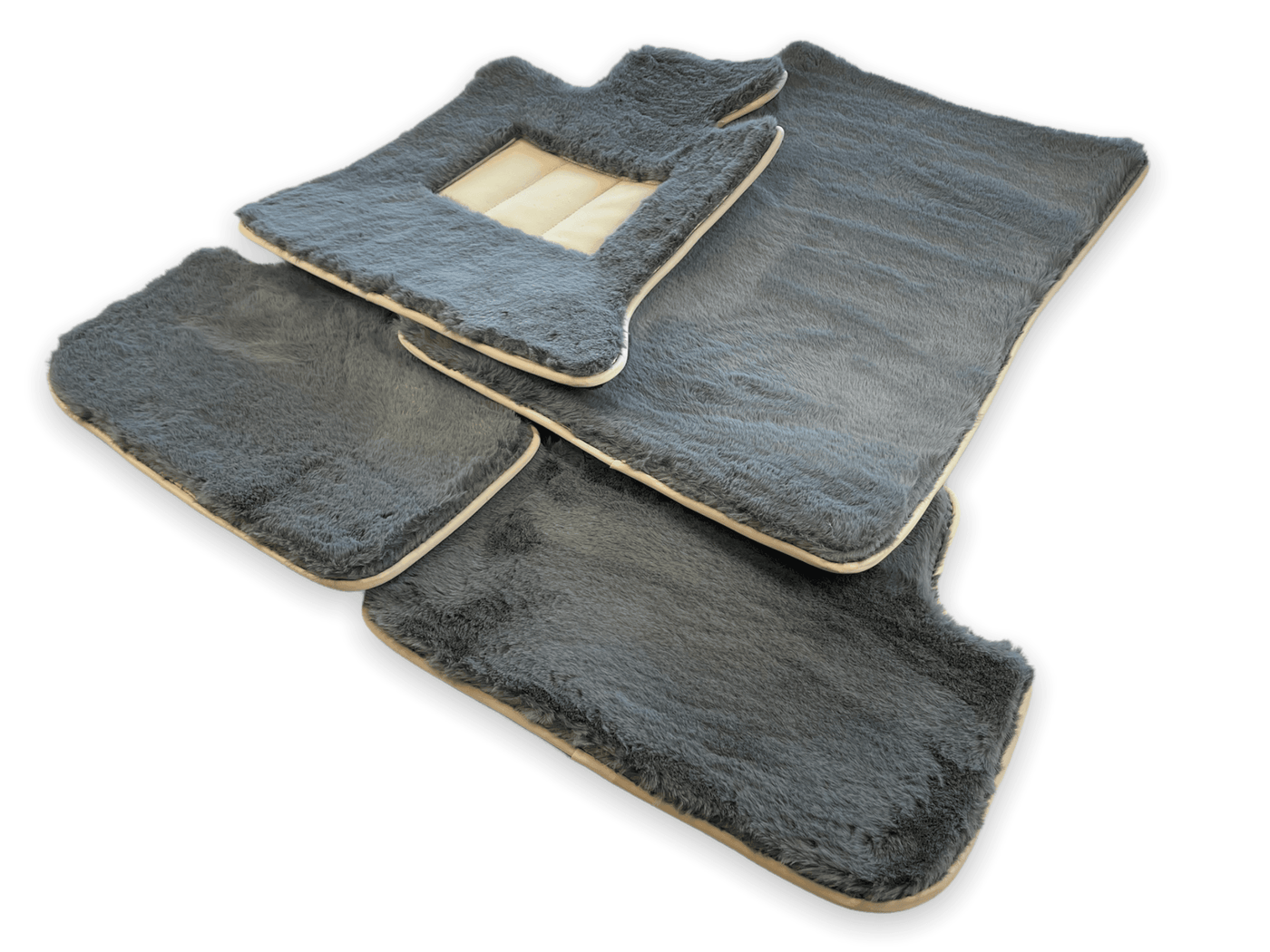 Sheepskin Floor Mats For Rolls Royce Dawn Rr6 2016-2023 Er56 Design Brand - AutoWin