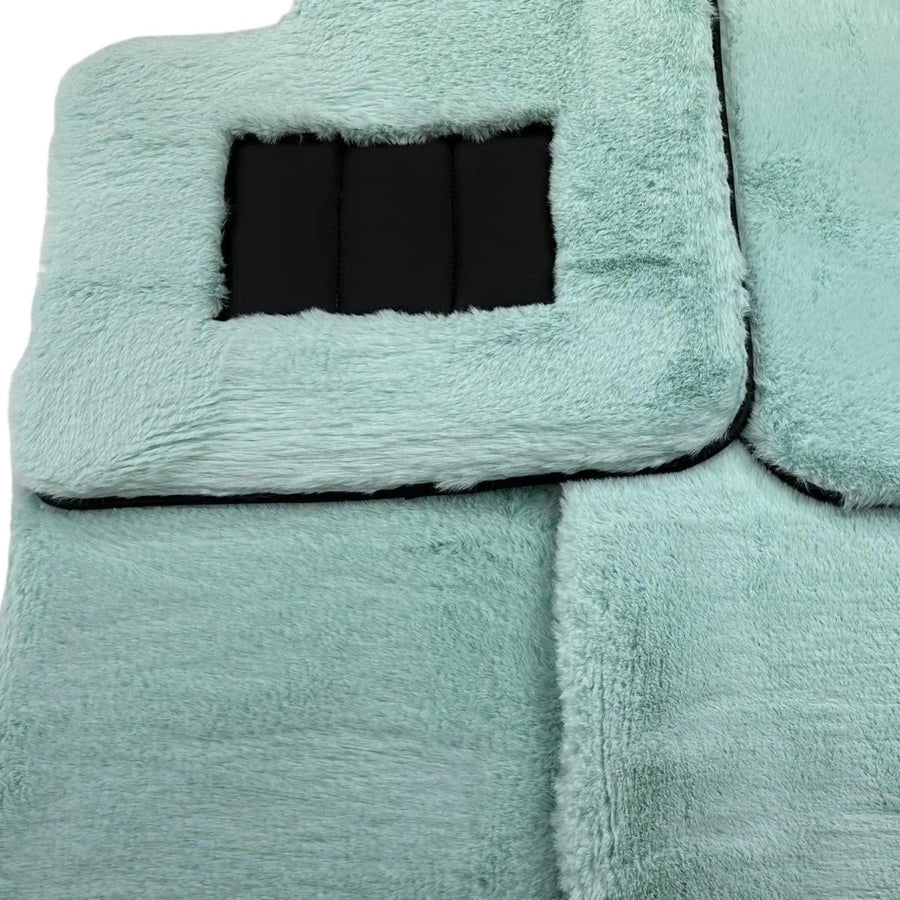 Tiffany Blue Sheepskin Floor Mats For Bentley Flying Spur (2013-2019) Er56 Design Brand - AutoWin