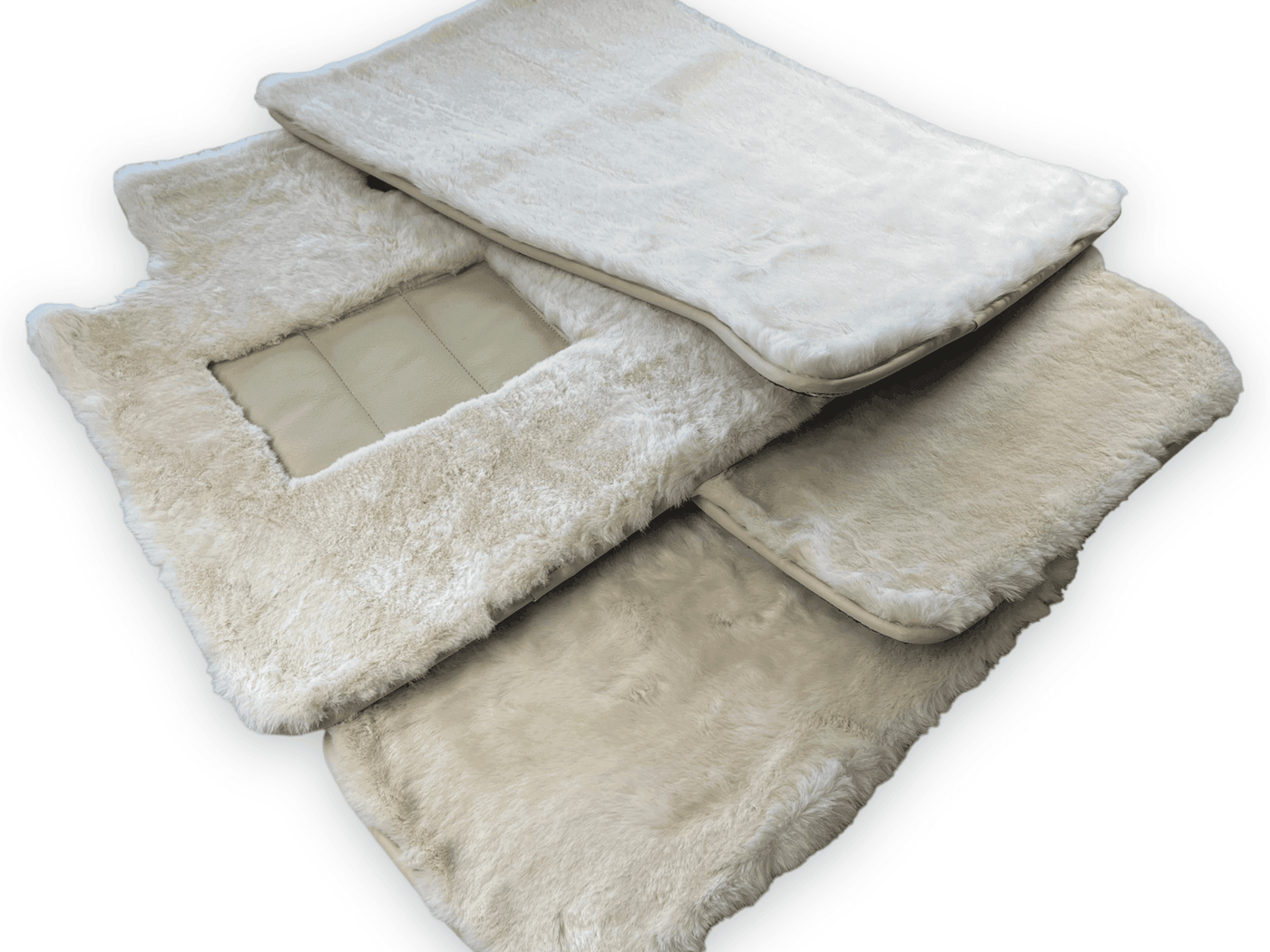 Luxury White Sheepskin Floor Mats for Rolls Royce Ghost Series II (2021-2024)